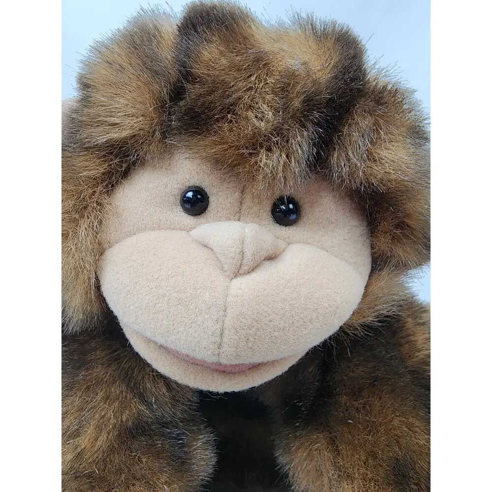 Folkmanis Smiling Fuzzy Soft Monkey Full Body Hand 9